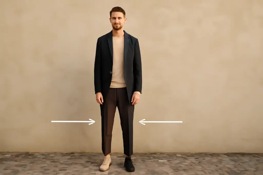 Pantaloni cropped uomo: le proporzioni da rispettare per evitare l’effetto accorciato