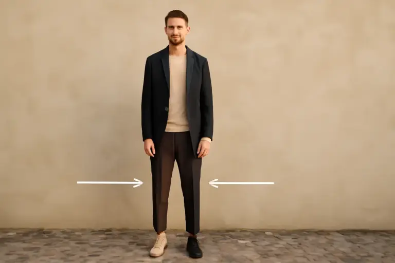 Pantaloni cropped uomo: le proporzioni da rispettare per evitare l’effetto accorciato
