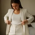 Outfit total white femminile: mosse efficaci per evitare trasparenze e sentirsi sicure