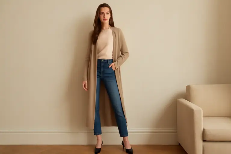 Come indossare il cardigan lungo senza perdere slancio? Le linee guida che risolvono ogni dubbio