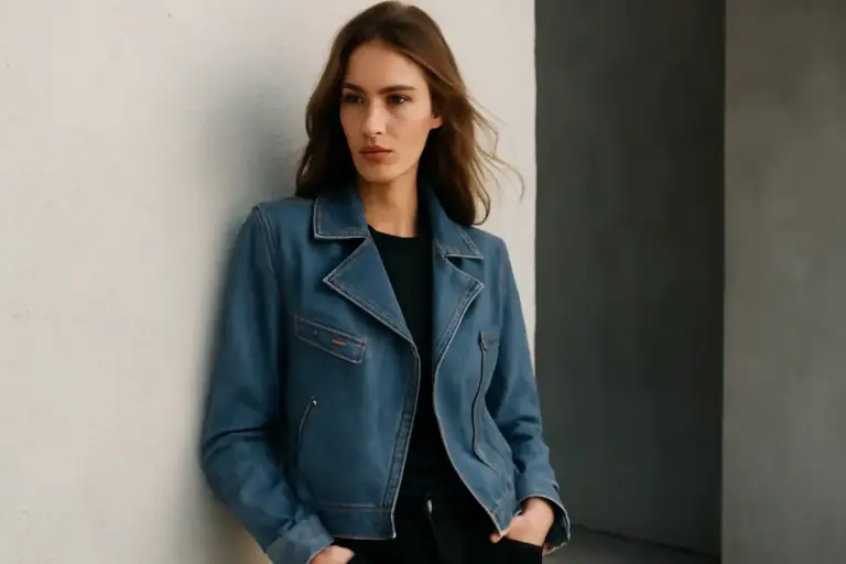 Chiodo in denim donna: quando preferirlo alla versione classica in pelle per una svolta moderna