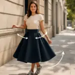 Come valorizzare la figura con una gonna a ruota? Trucchi adatti anche a chi non ama i tacchi